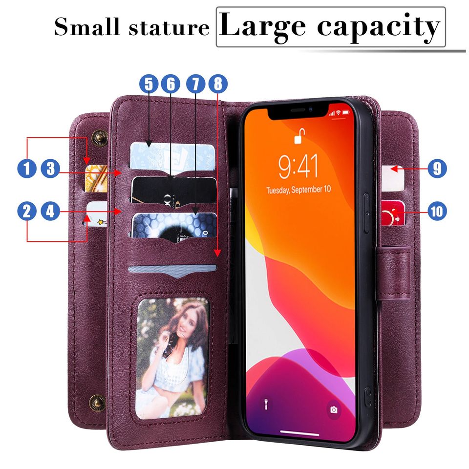 iPhone 15 Max Pro, 14 & 13 Series Magnet Leather Case with Screen Protector - Image 3